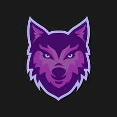 Wolf Mascot Icon With Strokes 