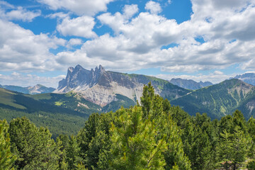 Fototapeta na wymiar View of alp landscape in the Dolomites