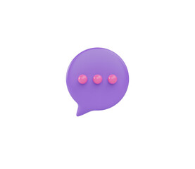 3D bubble speech icon . 3d render illustration