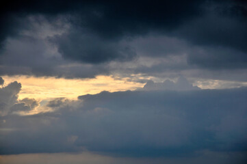 Dramatic panorama sky after sunrise