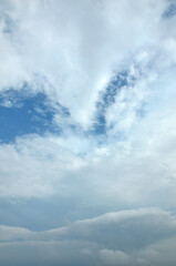 Fototapeta premium Dramatic panorama sky after sunrise