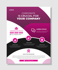 Corporate business flyer template design