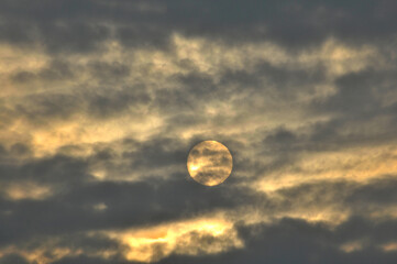 moon in clouds