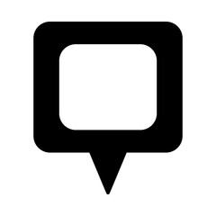 Black map Pin drop icon.
