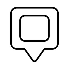 Thin line pin drop icon.