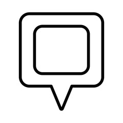 Fototapeta premium Thin line pin drop icon.