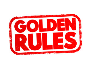 Golden Rules text stamp, concept background