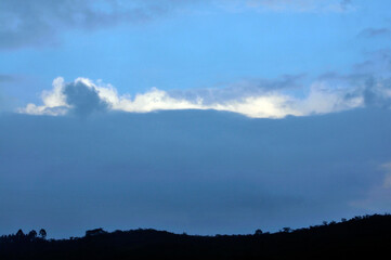 Dramatic panorama sky after sunrise