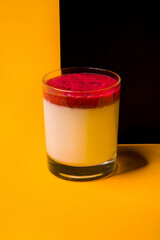 Panna cotta with strawberry jam