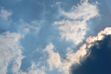 Dramatic panorama sky after sunrise