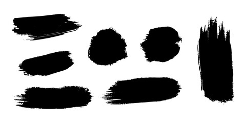 Set of Brush stroke, brush painted for Design Elements. grunge brush strokes. Abstract painted background templates. isolated on white background. vector illustration