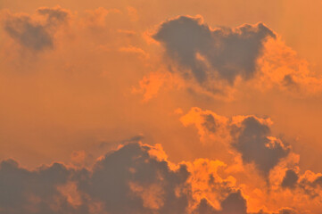 sunset with clouds