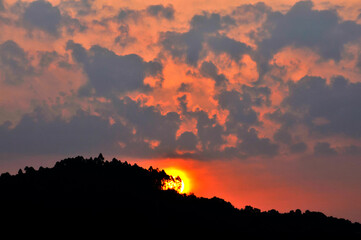 sunrise over the moutains