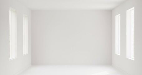 empty white room with window