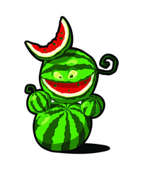 Halloween watermelon monster t-shirt decoration 