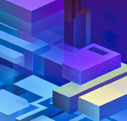 Obraz premium Cubic background