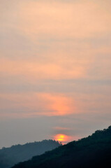 sunset over the mountains