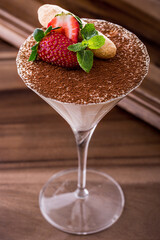 Tiramisu in a glass