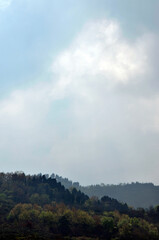 clouds over the mountains