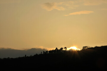 sunrise in the mountains