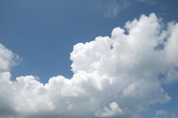 Naklejka na ściany i meble Blue sky and clouds . Natural background .