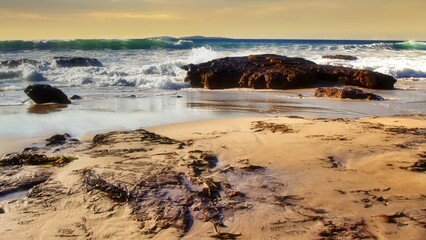 beach at dusk
