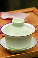 Traditional Chinese Tea Pot Set and magnolia