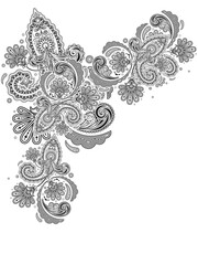 Floral print design on light base