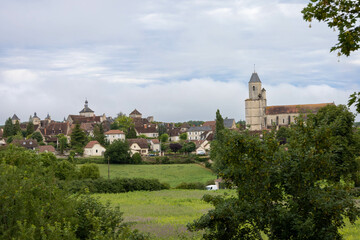 Fototapeta na wymiar Martel Village in France. Romantic and ancient village seen from a steam train.