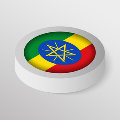 Fototapeta premium EPS10 Vector Patriotic shield with flag of Ethiopia.