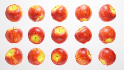 Red apples on a light background.
