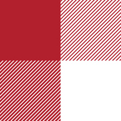 Red-white plaid pattern for upholstery and curtain fabric.