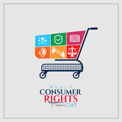 World Consumer Rights Day Vector Illustration