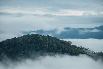 fog over the mountains