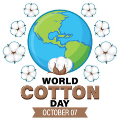 World Cotton Day October 7 Banner Design