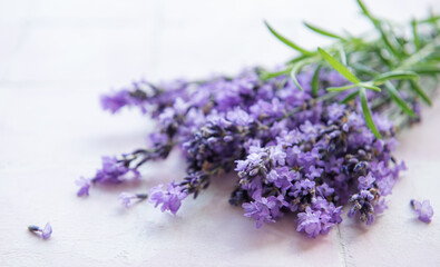 Fresh flowers of lavender bouquet