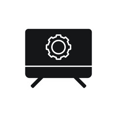 Screen with cogwheel icon design. vector illustration