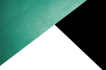 Dark and light abstract black white and green blue inverted triangles paper background with lines...
