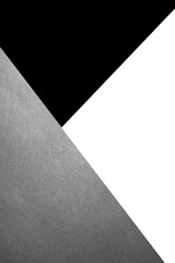 Dark and light abstract black white and grey vertical triangles paper background with lines intersecting each other plain vs textured cover