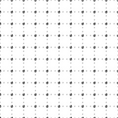 Square seamless background pattern from geometric shapes are different sizes and opacity. The pattern is evenly filled with small black fire symbols. Vector illustration on white background