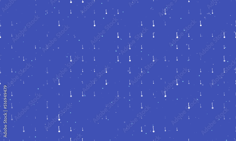 Poster seamless background pattern of evenly spaced white gyroscooters of different sizes and opacity. vect