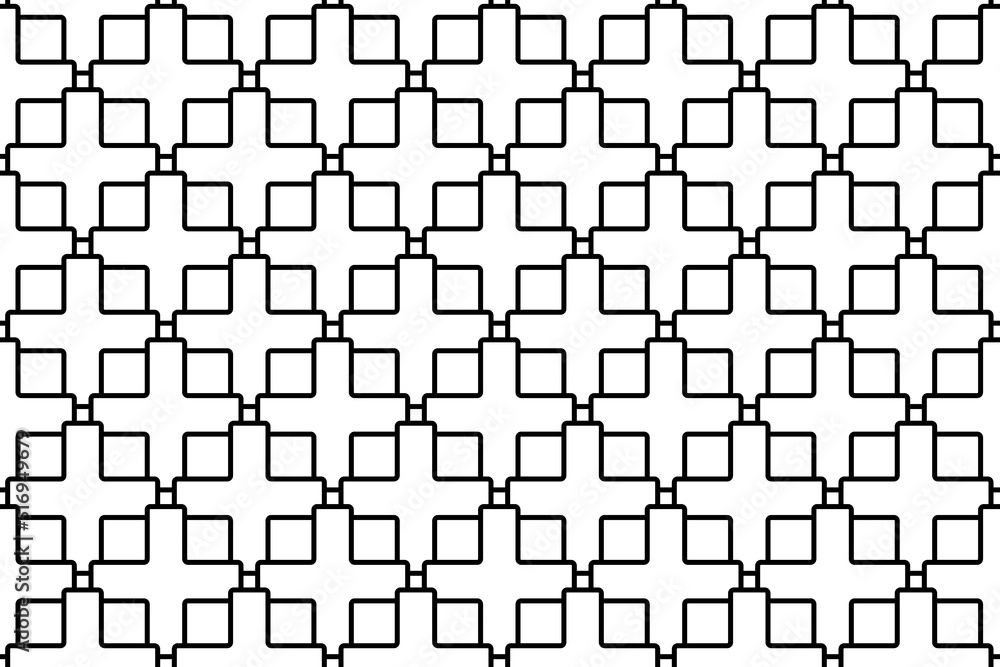 Poster seamless pattern completely filled with outlines of plus symbols. elements are evenly spaced. vector