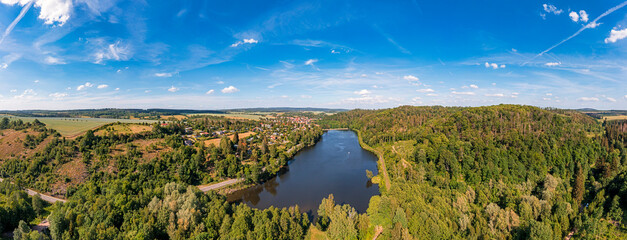Blick über den Harz Güntersberge Selketal