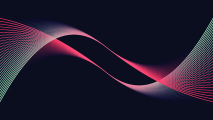 Abstract Wave pattern vector  and wavy lines design with Gradient color