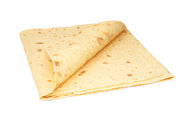 Lavash pita traditional bread isolated on the white background