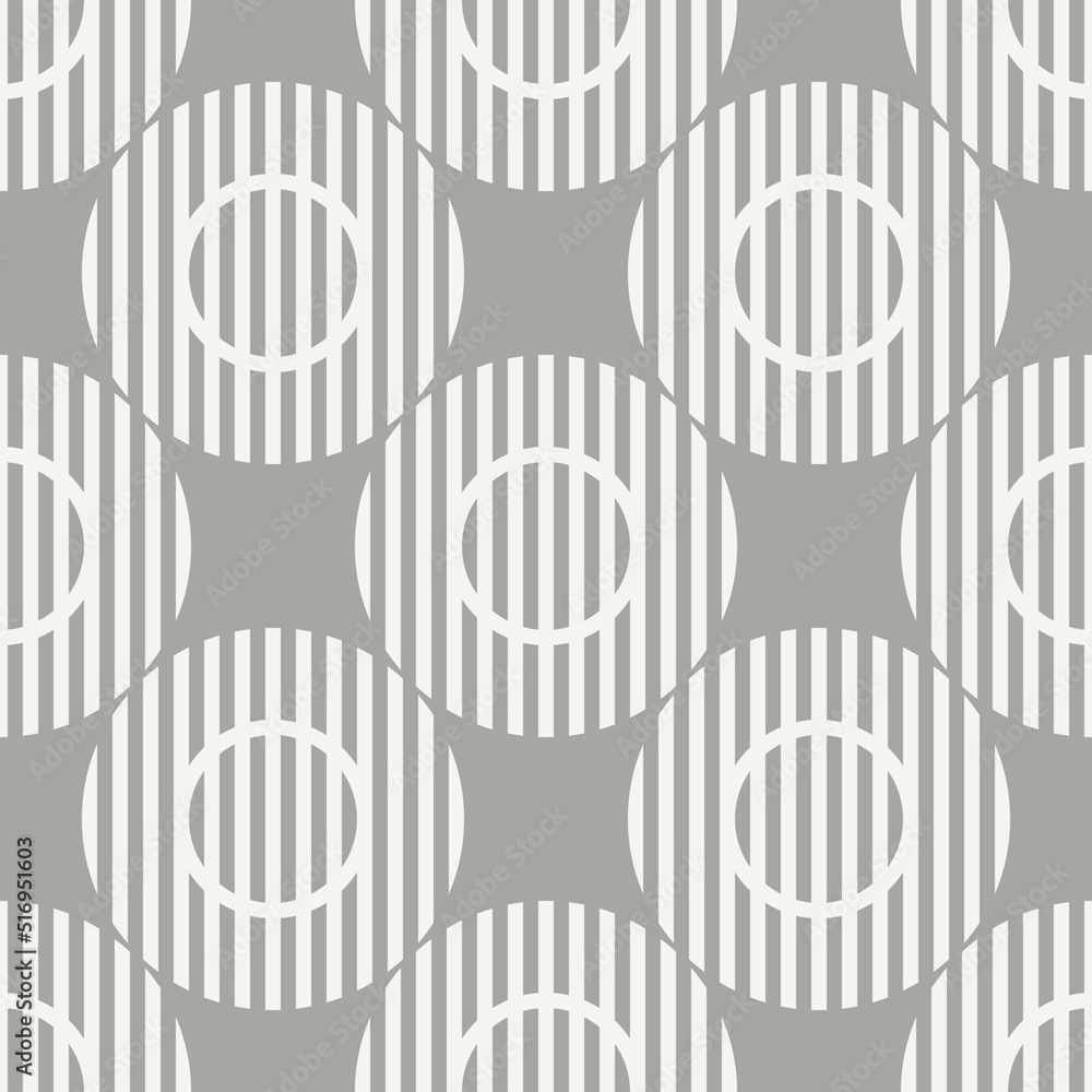 Canvas Prints Polka dot seamless pattern. Striped circle print. Modern memphis stile geometric background. Bold trendy geo wallpaper