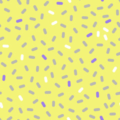 Short Sprinkle Confetti Texture Vector Seamless Pattern