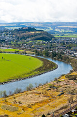 Stirling Castle from the Wallace Monument, Bridge of Allan, Scotland