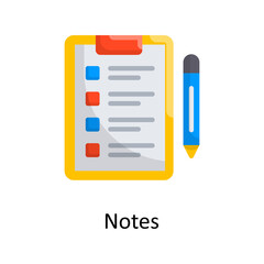 Notes vector flat Icon Design illustration. Medical Symbol on White background EPS 10 File