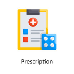 Prescription vector flat Icon Design illustration. Medical Symbol on White background EPS 10 File
